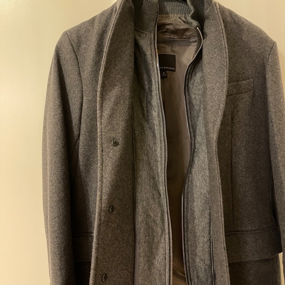 Banana Republic Wool Coat with Removable Sweater Collar - Picture 3 of 4